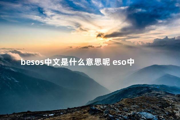 besos中文是什么意思呢 eso中文是什么意思